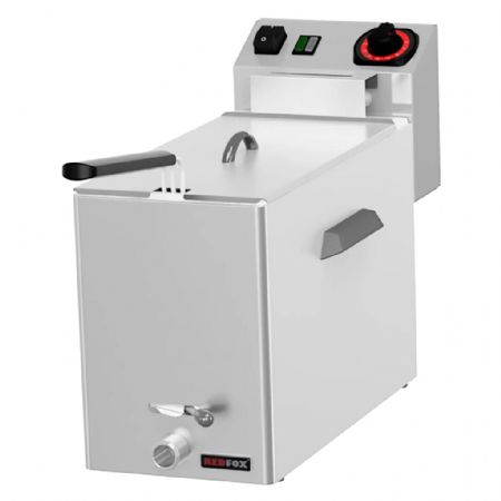 Friteuse électrique de comptoir dédiée aux poissons avec vanne de vidange capacité 8 L