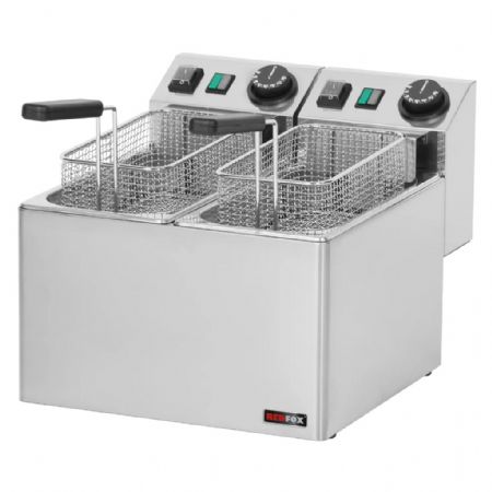 Friteuse électrique double de comptoir 2 bacs 5 L alimentation monophasé
