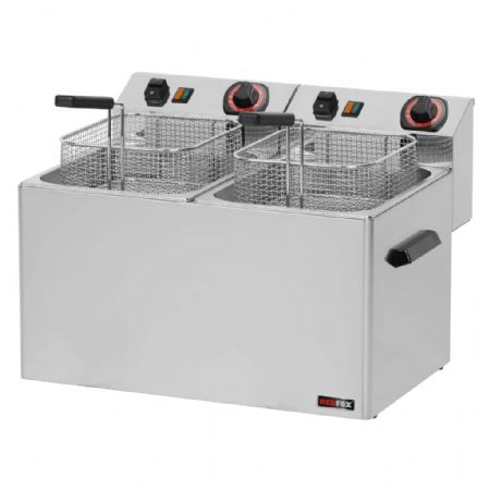 Friteuse électrique double de comptoir triphasée 12 kW capacité L