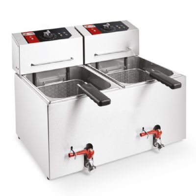 Friteuse triphas  poser 2 cuves 7L chacunes- 14  22kg/h