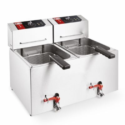 Friteuse lectrique  poser 2 cuves 7L chacunes- 20  25kg/h