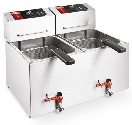 Friteuse professionnelle Triphasé 2 cuves - Sofraca - FE7L2-400VT