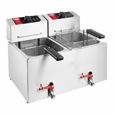 Friteuse monophas  poser 2 cuves 7L chacunes- 14  22kg/h