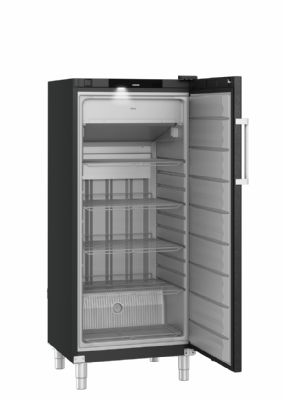Conglateur vertical noir 1 porte pleine - 472L