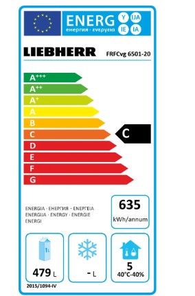 Armoire congélateur professionnelle statique 544L - 1 porte pleine - Liebherr - FFFVG 6501