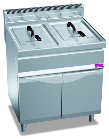 Friteuse professionnelle sur coffre Gaz cuves 2 x 20 L - Furnotel - FG2020SC