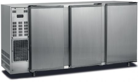 Arrire de bar inox 3 portes battantes pleines +1 / +10C - 390L