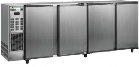 Arrire de bar inox 2 portes battantes pleines +1 / +10C - 521L