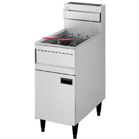 Friteuse professionnelle sur Coffre gaz haut rendement cuve 23 L avec 2 paniers - Diamond - FGHR-23/N