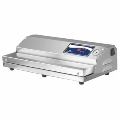 Machine sous vide à aspiration externe inox de comptoir avec soudure 400 mm Machine sous vide à aspiration externe inox de comptoir avec soudure 400 mm