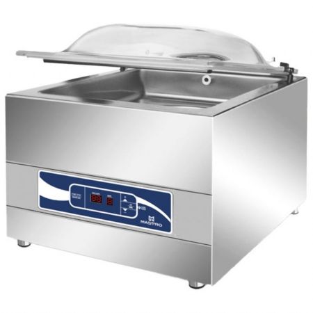 Machine Sous Vide à cloche, soudure 350 mm, 10 m³/h, 460x520x420 mm - Virtus - FGZ0045