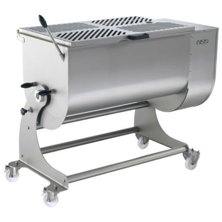 Mélangeur à viande boucherie basculant à poser, double coupe, capacité 250 L, production 180 kg - Virtus - FID0010