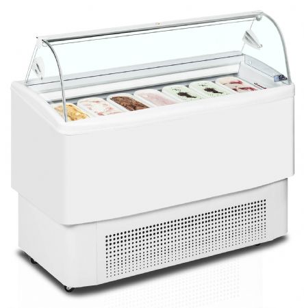 Vitrine réfrigérée de glacier ventilée 7 bacs -18 à -14 °C - Tefcold - FIJI 7