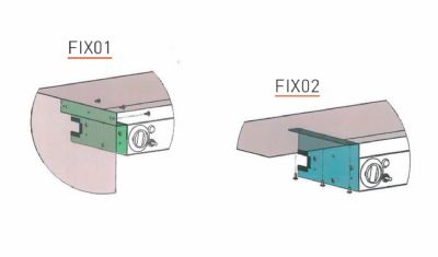 Fixations latrale pour rampes chauffantes