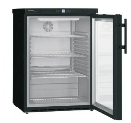 R�frig�rateur petit volume noir 1 porte vitr�e - 148L