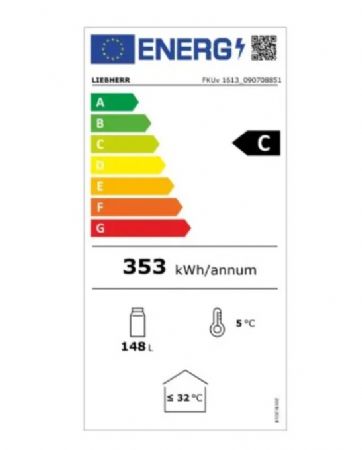 R�frig�rateur petit volume noir 1 porte vitr�e - 148L