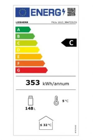 R�frig�rateur petit volume blanc 1 porte vitr�e - 148L