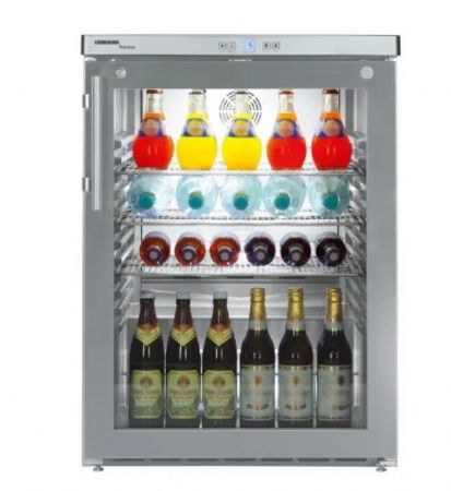 R�frig�rateur petit volume inox 1 porte vitr�e - 148L