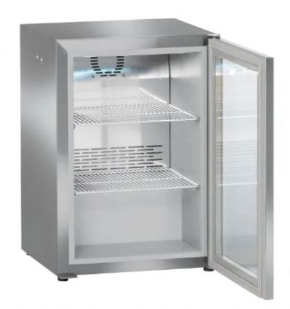 R�frig�rateur petit volume inox 1 porte vitr�e - 44L