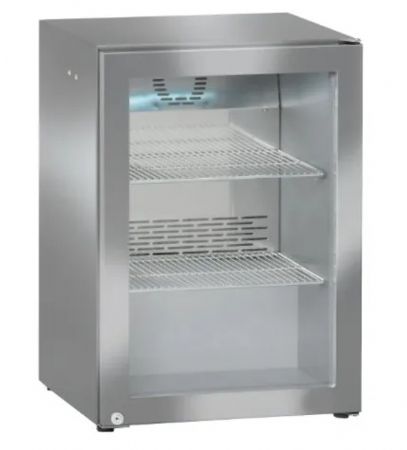 R�frig�rateur petit volume inox 1 porte vitr�e - 44L