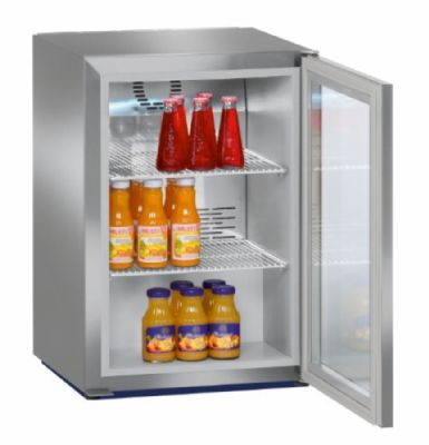 Réfrigérateur petit volume inox 1 porte vitrée - 44L Réfrigérateur petit volume inox 1 porte vitrée - 44L