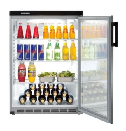 R�frig�rateur petit volume inox 1 porte vitr�e - 171L