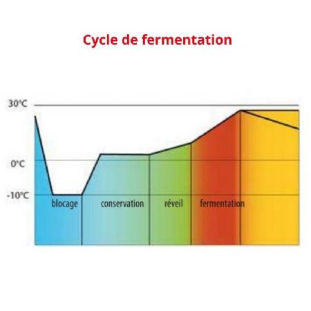 Armoire de fermentation 1 porte pleine 20 niveaux 600x400mm -5 / +35C - 700L