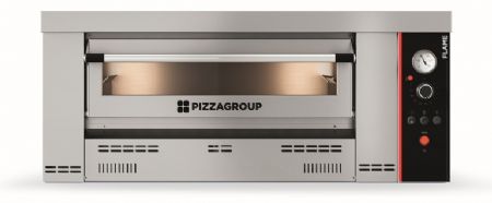 Four à Pizzas professionnel Gaz à commandes mécaniques - 1 chambre 6 pizzas - Gamme FLAME - Pizza Group - FLAME6-2