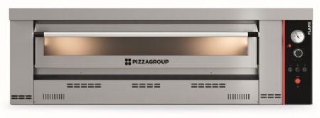 Four à Pizzas professionnel Gaz à commandes mécaniques - 1 chambre 6 pizzas - Gamme FLAME - Pizza Group - FLAME6L-2