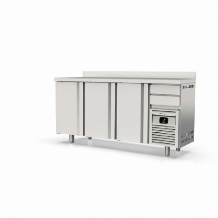 Arrière Bar 3 portes pleines et 2 tiroirs neutres 504 L positif - Coreco - FMR-200