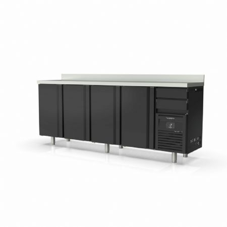 Arrière Bar 4 portes pleines et 2 tiroirs neutres capacité 684 L positif - Coreco - FMR-250