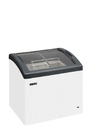 Congélateur coffre avec panneaux vitrés coulissants plage de température -23/-16°C capacité 161L