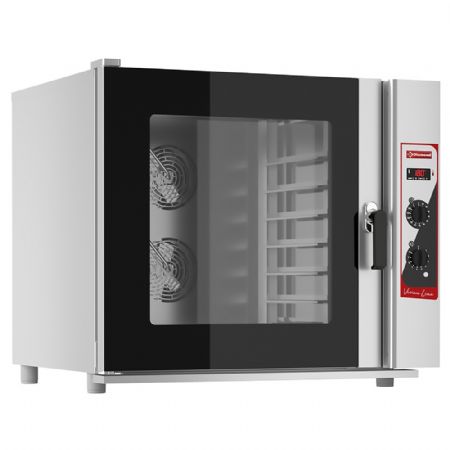 Four pâtissier électrique 6 niveaux 600x400 mm avec humidificateur automatique - Diamond - FPE-6/EM