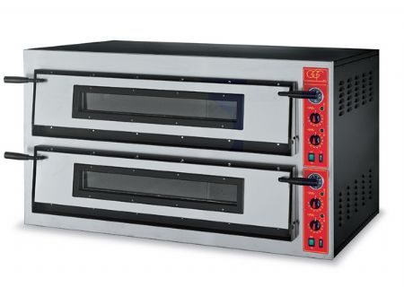 Four à pizza électrique professionnel monophasé ou triphasé 2 chambres 6+6 pizzas Ø 36 cm chambre en pierre réfractaire - GGF - FR 108/66 Four à pizza électrique professionnel monophasé ou triphasé 2 chambres 6+6 pizzas Ø 36 cm chambre en pierre réfractaire - GGF - FR 108/66