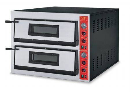 Four à pizza électrique professionnel monophasé ou triphasé 2 chambres 6+6 pizzas Ø 36 cm chambre en pierre réfractaire - GGF - FR 72/66 Four à pizza électrique professionnel monophasé ou triphasé 2 chambres 6+6 pizzas Ø 36 cm chambre en pierre réfractaire - GGF - FR 72/66