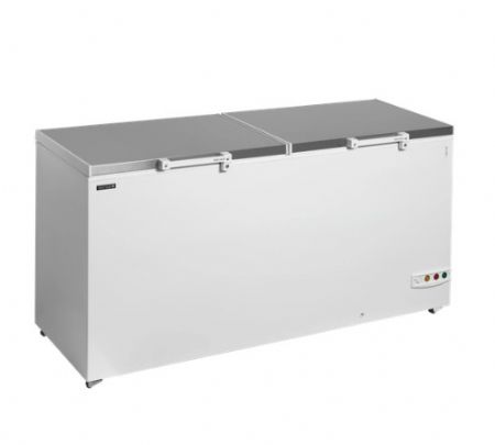 Congélateur coffre avec couvercle en deux parties - Acier peint en blanc -  524 L - Tefcold - FR606S SL