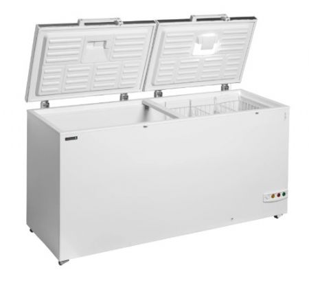 Congélateur coffre avec couvercle en deux parties - Acier peint en blanc -  524 L - Tefcold - FR606S SL