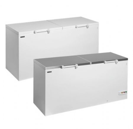 Congélateur coffre avec couvercle en deux parties - Acier peint en blanc -  524 L - Tefcold - FR606S SL