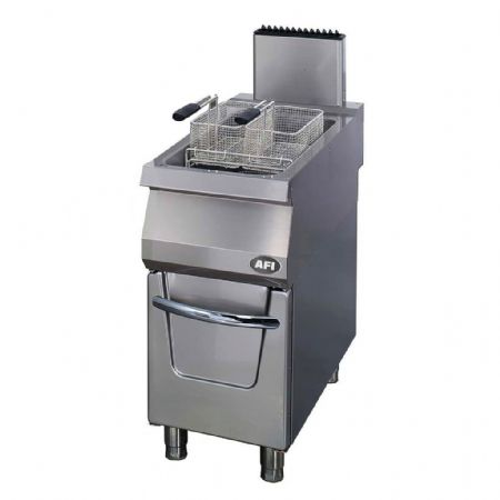 Friteuse  gaz pro 1 cuve de 22 L sur coffre - profondeur 900mm