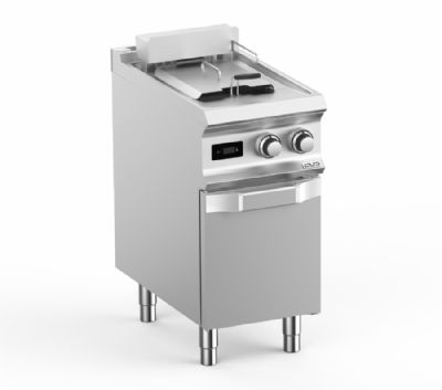 Friteuse lectrique digitale sur armoire ferme 1 cuve 13L avec 1 panier - Profondeur 700mm