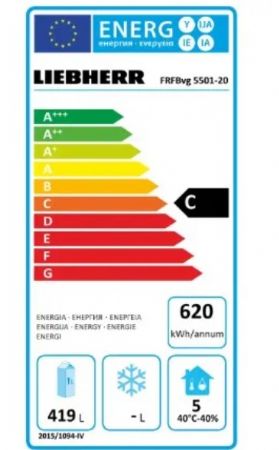 Refrig�rateur noir GN2/1 avec 1 porte pleine -2/ +15�C - 570L