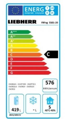 Refrig�rateur blanc GN2/1 avec 1 porte pleine +1/ +15�C - 570L