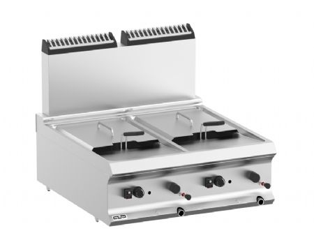 FRITEUSE PROFESSIONNELLE À GAZ 2 CUVES 9+9 LITRES