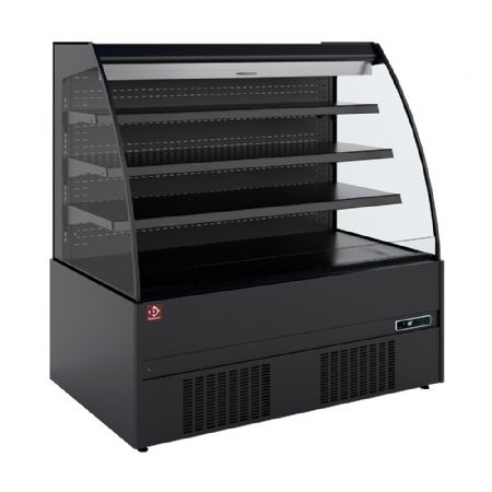 Vitrine libre service semi-murale réfrigérée ouverte avec rideau noire 2562 mm - Diamond Promo - FRM25-G5 Vitrine libre service semi-murale réfrigérée ouverte avec rideau noire 2562 mm - Diamond Promo - FRM25-G5