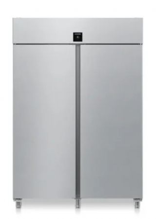 R�frigerateur inox GN2/1 avec 2 portes pleines et  6 tablettes -2/ +15�C - 1360L