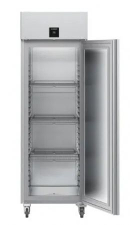 Refrig�rateur inox GN2/1 avec 1 porte pleine et 3 tablettes -2/ +15�C - 597L