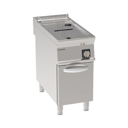 Friteuse gaz sur coffre avec 1 cuve en V 240x342mm de 13 litres