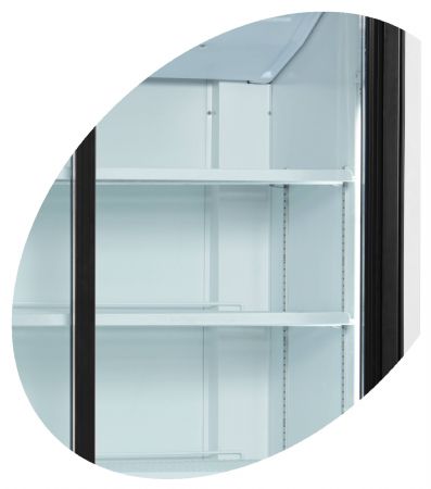 Réfrigérateur vitré 2 portes vitrées blanc 540 L +2 à +10 °C - Tefcold - FS1002S
