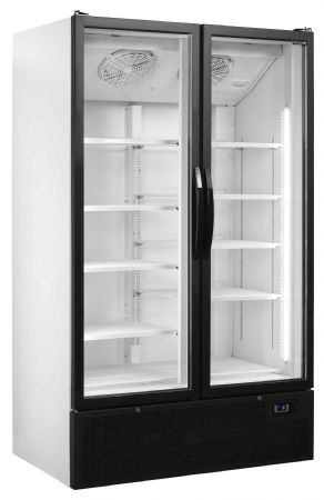 Réfrigérateur vitré 652L 2 portes vitrées blanc +2 à +10 °C - Tefcold - FS1202H