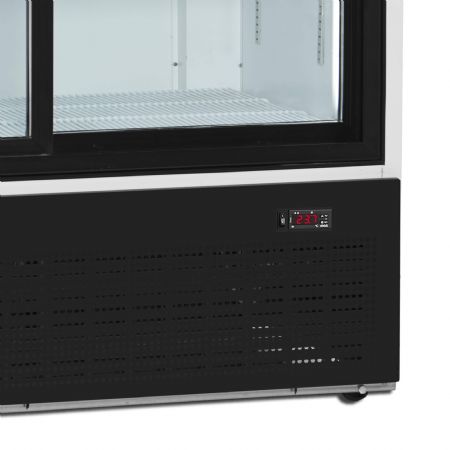 Refroidisseur de présentation 2 portes vitrées coulissantes Blanche positive - Tefcold - FS1202S